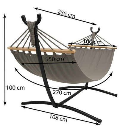 Gardlov Tuinhangmat - 200 x 150 cm - Met XXL Frame - Grijs - 250 kg