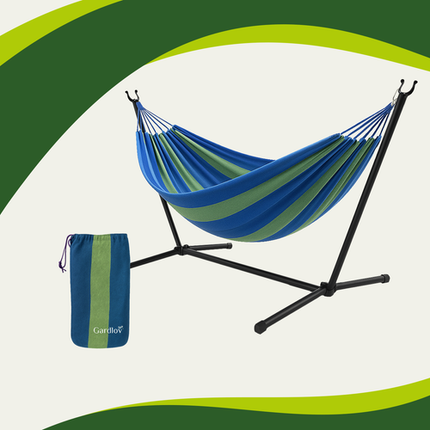Gardlov Tuinhangmat met Standaard - 200 x 150 cm - Grijs - 200 kg