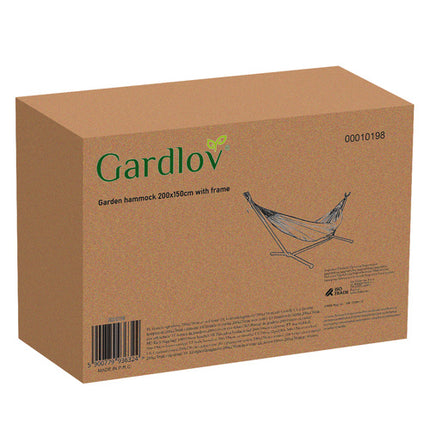 Gardlov Tuinhangmat met Standaard - 200 x 150 cm - Grijs - 200 kg