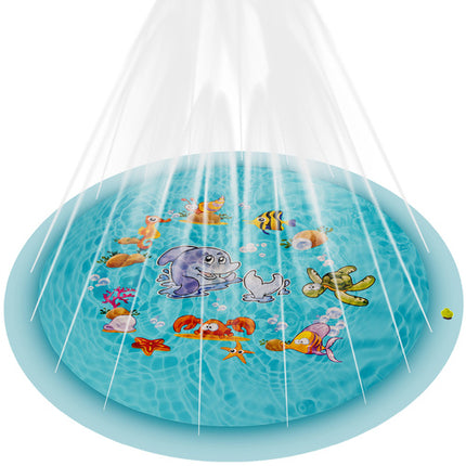 Kruzzel Watersproeimat - 150 cm - Opblaasbaar Fontein Zwembad
