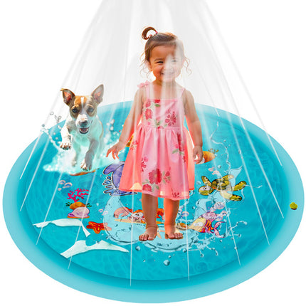 Kruzzel Watersproeimat - 150 cm - Opblaasbaar Fontein Zwembad