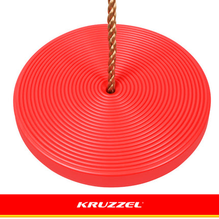 Kruzzel Ronde Schommel - Rood - Voor Binnen en Buiten