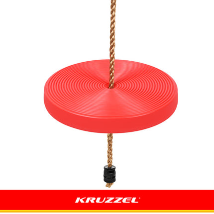 Kruzzel Ronde Schommel - Rood - Voor Binnen en Buiten