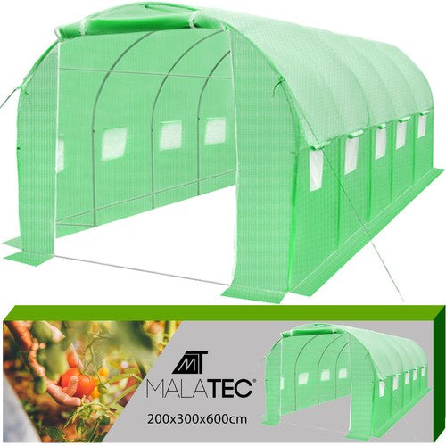 Malatec Folietunnel - 6 x 3 x 2 m - 18m2 - Inclusief Kniepad