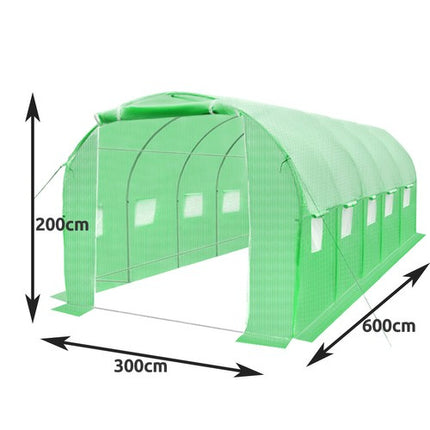 Malatec Folietunnel - 6 x 3 x 2 m - 18m2 - Inclusief Kniepad