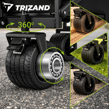 Gardlov Opvouwbare Transportwagen - 100 kg - Zwart