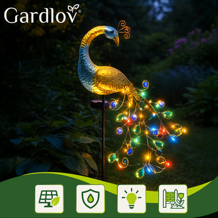 Gardlov Solar Pauw Tuinlamp - 40 LED's - Multicolor - IP44