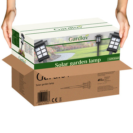 Gardlov Solar Tuinlampen - Set van 6 - LED - Koud Wit - IP44