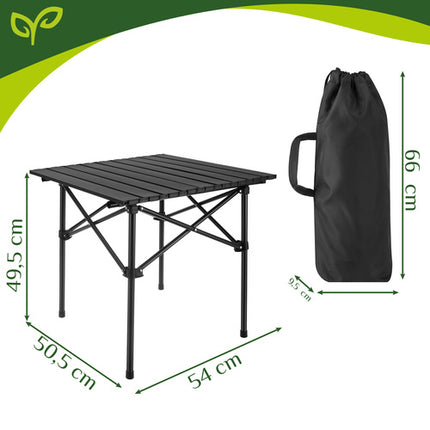 Gardlov Opvouwbare Campingtafel - 54 x 50,5 x 49,5 cm - 70 kg - Zwart