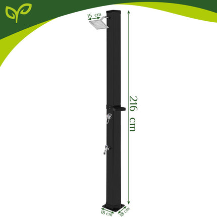 Gardlov Solardouche - 40 Liter - Met Voetkraan & Regendouche