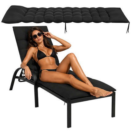 Gardlov Gewatteerd Ligbedkussen - 180 x 50 cm - Zwart - Comfortabel