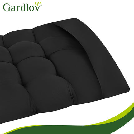 Gardlov Gewatteerd Ligbedkussen - 180 x 50 cm - Zwart - Comfortabel