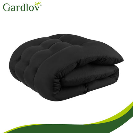 Gardlov Gewatteerd Ligbedkussen - 180 x 50 cm - Zwart - Comfortabel
