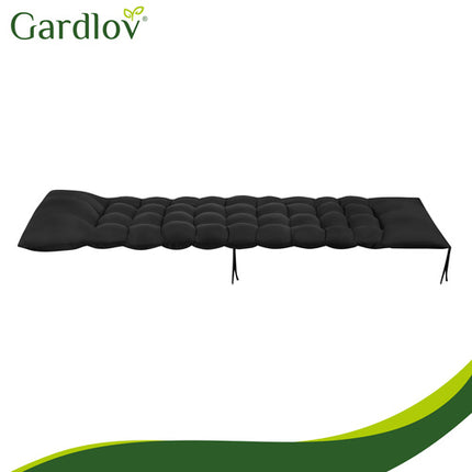 Gardlov Gewatteerd Ligbedkussen - 180 x 50 cm - Zwart - Comfortabel