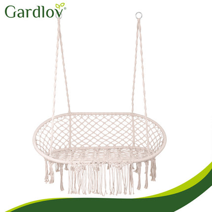 Gardlov Dubbele Schommelstoel - Crème - 300 kg - Inclusief 3 Kussens