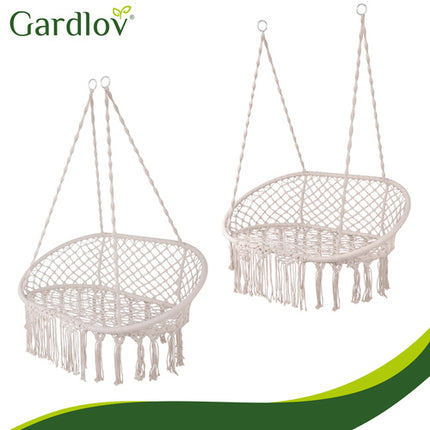 Gardlov Dubbele Schommelstoel - Crème - 300 kg - Inclusief 3 Kussens