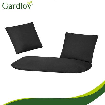 Gardlov Tuinkussenset voor Dubbele Schommel - Zwart - 3-Delig