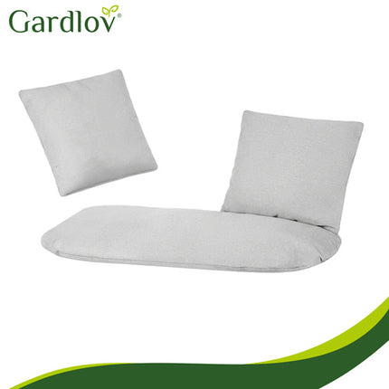 Gardlov Tuinkussenset voor Dubbele Schommel - Grijs - 3-Delig