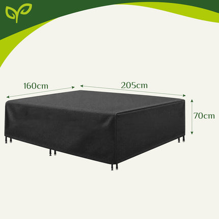 Gardlov Tuinmeubelhoes - 205 x 160 x 70 cm - Waterdicht - Zwart