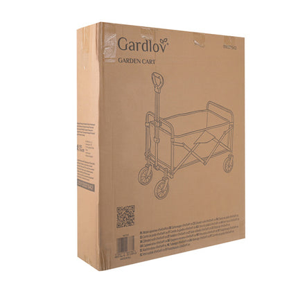 Gardlov Opvouwbare Tuinwagen - 90 Liter - 100 kg - Zwart