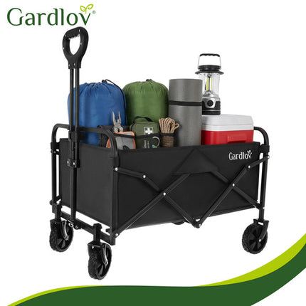 Gardlov Opvouwbare Tuinwagen - 90 Liter - 100 kg - Zwart