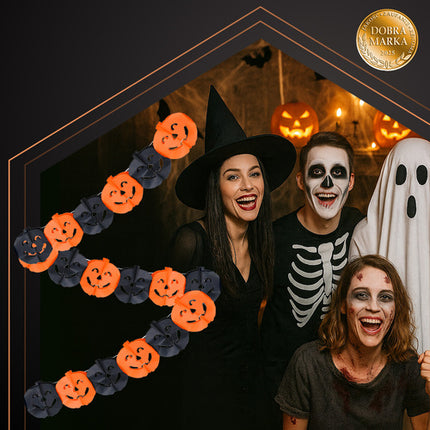 Ruhhy Halloween Pompoen Slinger - 3 Meter - Papieren Decoratie