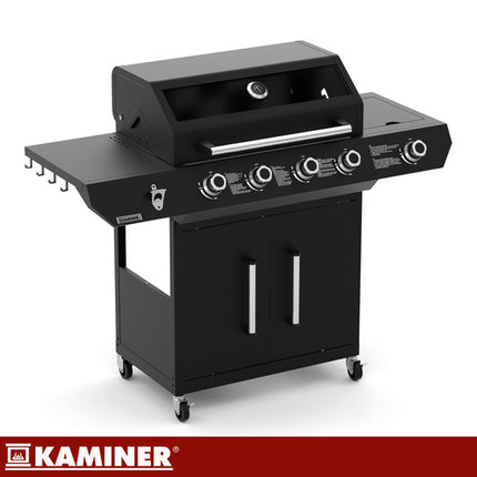 Kaminer Varen 5.0 Black Gasbarbecue - 4+1 Branders - 17 kW