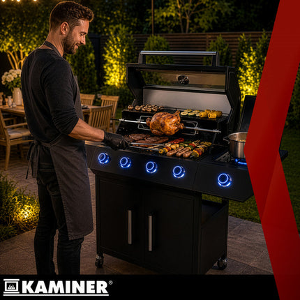 Kaminer Varen 5.0 Black Gasbarbecue - 4+1 Branders - 17 kW