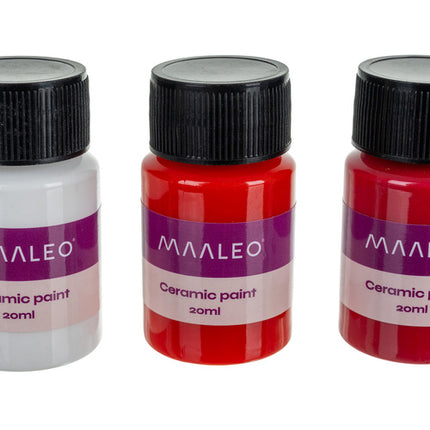 Maaleo Glas- en Keramiekverf Set - 12 Kleuren - Voor Porselein en Glas