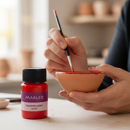 Maaleo Glas- en Keramiekverf Set - 12 Kleuren - Voor Porselein en Glas