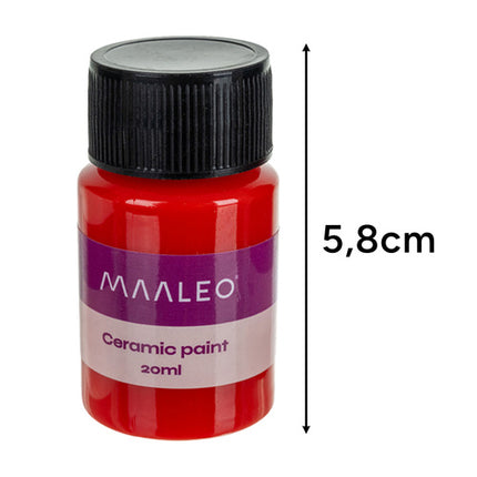 Maaleo Glas- en Keramiekverf Set - 12 Kleuren - Voor Porselein en Glas