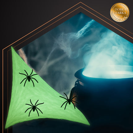 Ruhhy Glow-in-the-Dark Spinnenweb - Halloween Decoratie - 20 Spinnen