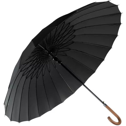 Malatec Regenscherm 24-Bale - 145 cm - Presidential Paraplu - Zwart