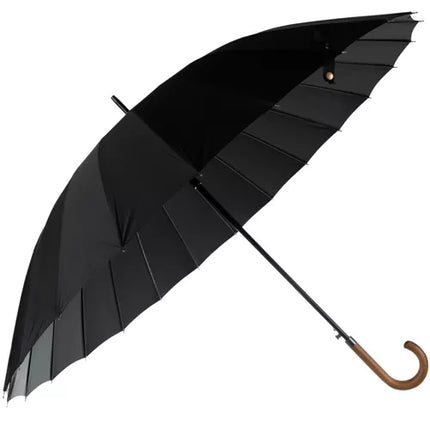 Malatec Regenscherm 24-Bale - 145 cm - Presidential Paraplu - Zwart