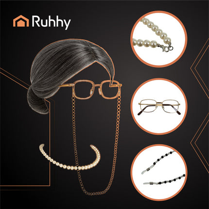 Ruhhy Oma Kostuum - 5 Delige Verkleedset - Halloween & Carnaval