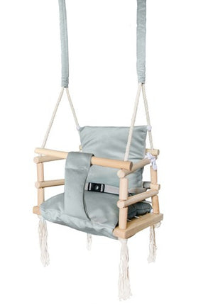 Kruzzel Kinderschommel - Luxe Grijze Houten Schommel - Cleanaboo Materiaal - 25 kg