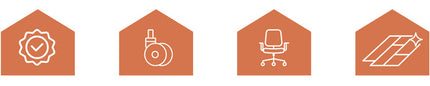 Ruhhy Zwenkwielen voor Bureaustoel - 5 Stuks - 11x22 mm - 2.5 Inch - Grijs