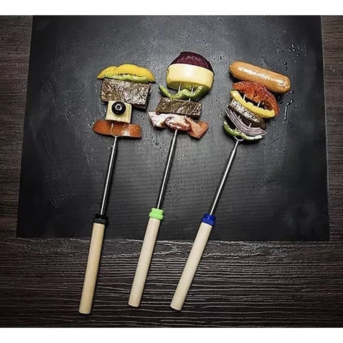 Ruhhy Grillmatten Set - 5 stuks - 33 x 40 cm - Antiaanbaklaag - Zwart