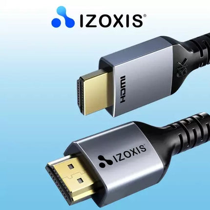 Izoxis HDMI 2.1 Kabel - 8K - 2 Meter - Nylon Gevlochten - Zwart