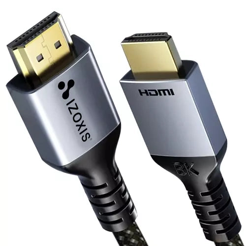 Izoxis HDMI 2.1 Kabel - 8K - 2 Meter - Nylon Gevlochten - Zwart