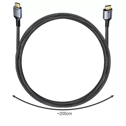 Izoxis HDMI 2.1 Kabel - 8K - 2 Meter - Nylon Gevlochten - Zwart