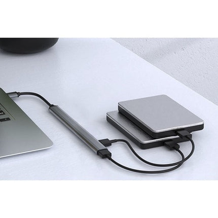 Izoxis 24374 USB Hub - 7-Poorts Splitter - 1x USB 3.2 & 6x USB 2.0 - Aluminium