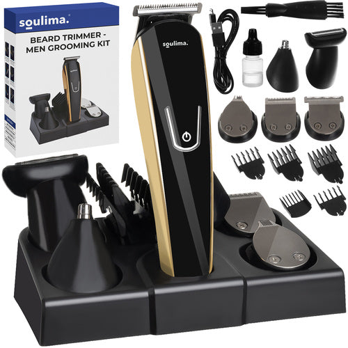 Soulima 5-in-1 Trimmer Set - Voor Haar, Baard, Neus & Oren