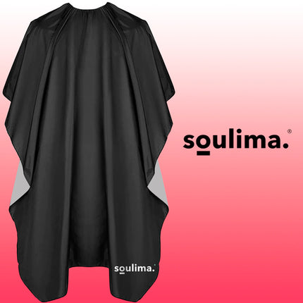 Soulima Kapperscape - 140 x 100 cm - Waterafstotend - Zwart/Zilver
