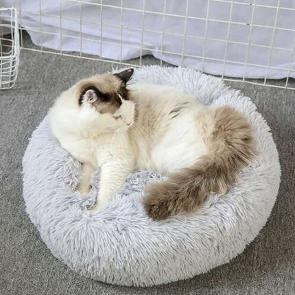 Purlov Hairy Hondenmand - Maat M - 60 cm - Grijs - Pluizige Mand voor Huisdieren
