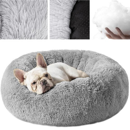 Purlov Hairy Hondenmand - Maat M - 60 cm - Grijs - Pluizige Mand voor Huisdieren