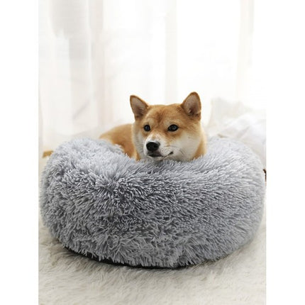 Purlov Hairy Hondenmand - Maat M - 60 cm - Grijs - Pluizige Mand voor Huisdieren