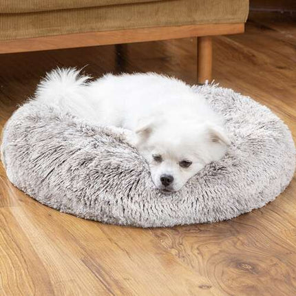 Purlov Hairy Hondenmand - Maat M - 60 cm - Grijs - Pluizige Mand voor Huisdieren