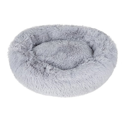 Purlov Hairy Hondenmand - Maat M - 60 cm - Grijs - Pluizige Mand voor Huisdieren