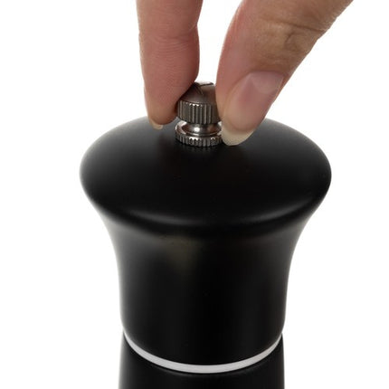 Ruhhy 24721 Peper- en Zoutmolen Set - Hout - Keramisch Maalwerk - Zwart/Wit - 2 Stuks